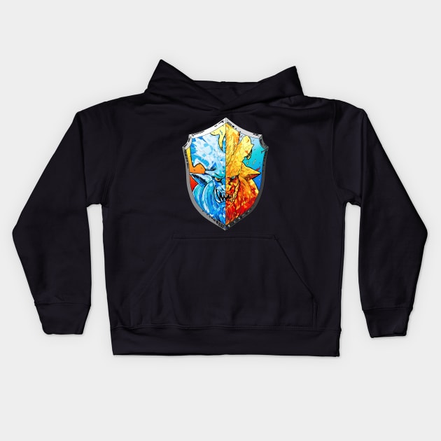 DuoStra  (lined) Kids Hoodie by paintchips